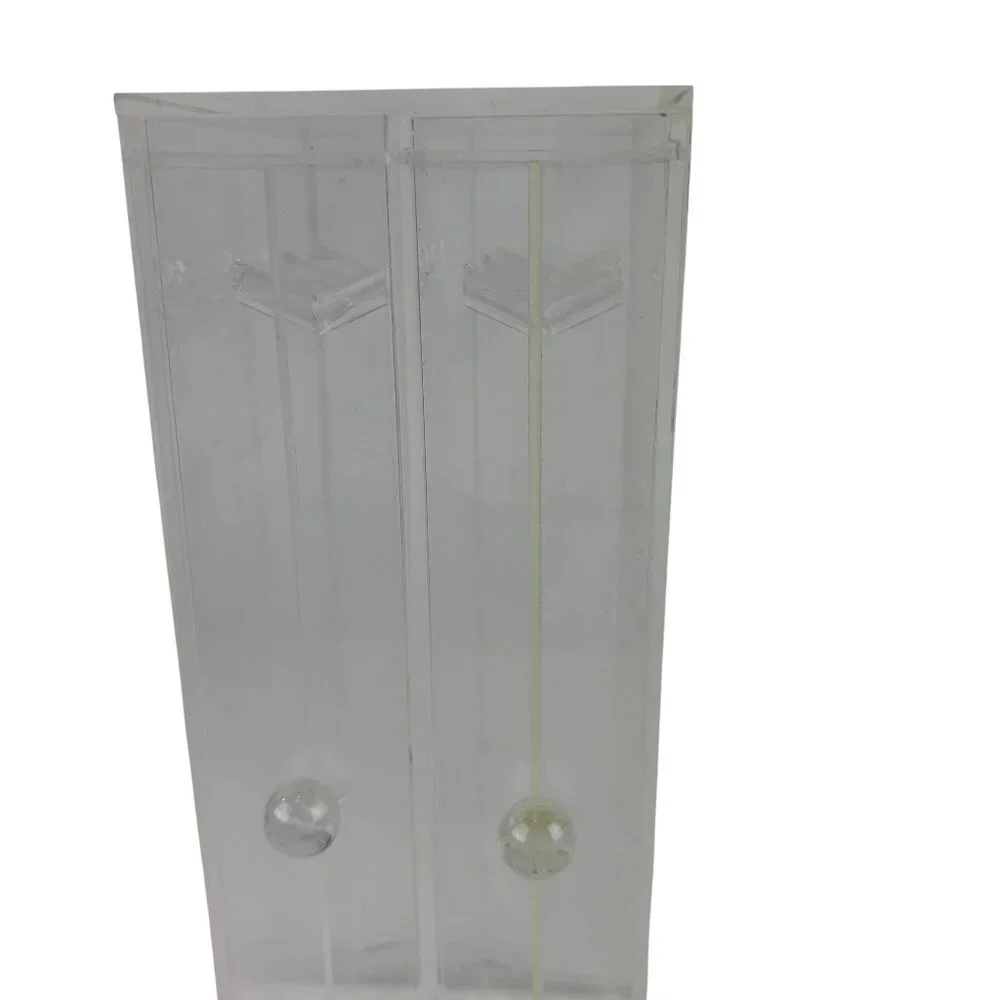 Vintage 80s Acrylic Necklace Box Clear Travel Organizer Jewelry Storage